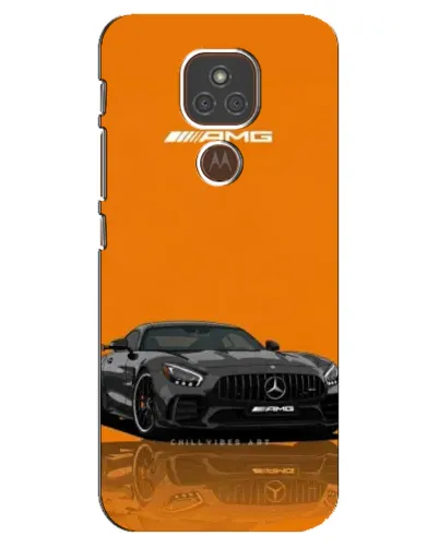 Чехол для Motorola MOTO E7 Plus с картинкой «Оранжевый Mercedes AMG»