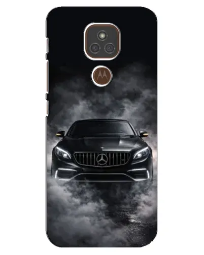 Чехол для Motorola MOTO E7 Plus с картинкой «Mercedes в дыму»