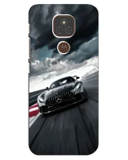 Чехол для Motorola MOTO E7 Plus с картинкой «Гоночный Mercedes AMG»