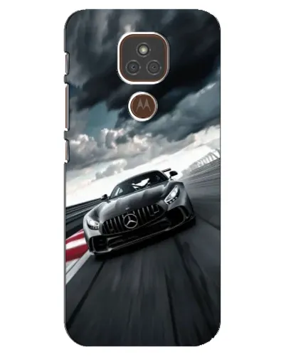 Чехол для Motorola MOTO E7 Plus с картинкой «Гоночный Mercedes AMG»
