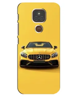 Чехол для Motorola MOTO E7 Plus с картинкой «Желтый Mercedes GT»