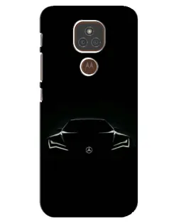 Чехол для Motorola MOTO E7 Plus с картинкой «Mercedes — силуэт авто»