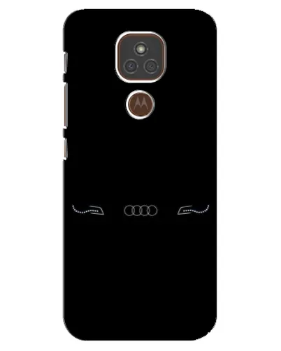 Чехол для Motorola MOTO E7 Plus с картинкой «Audi — световой подпись»