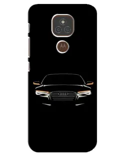 Чехол для Motorola MOTO E7 Plus с картинкой «Audi — ночной контур»