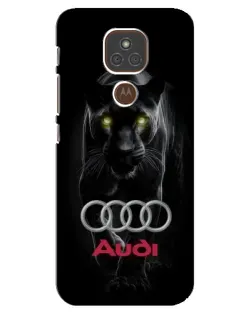 Чехол для Motorola MOTO E7 Plus с картинкой «Пантера и Audi»
