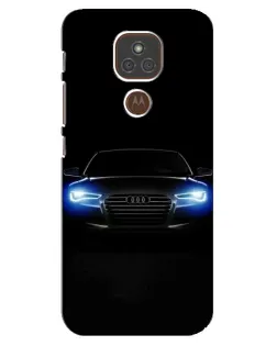 Чехол для Motorola MOTO E7 Plus с картинкой «Audi в неоне»