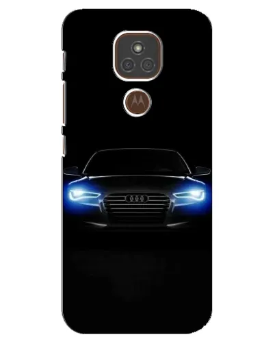 Чехол для Motorola MOTO E7 Plus с картинкой «Audi в неоне»