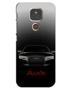 Чехол для Motorola MOTO E7 Plus с картинкой «Audi — градиентный контур»