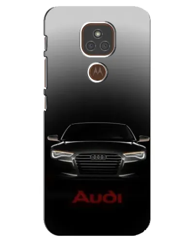 Чехол для Motorola MOTO E7 Plus с картинкой «Audi — градиентный контур»
