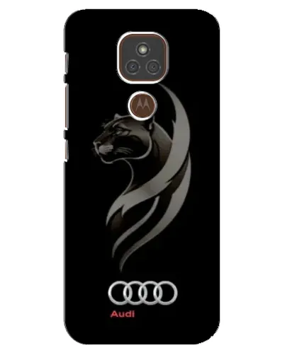 Чехол для Motorola MOTO E7 Plus с картинкой «Графика — пантера и Audi»