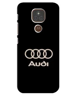 Чехол для Motorola MOTO E7 Plus с картинкой «Audi — золотой логотип»