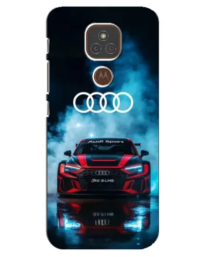 Чехол для Motorola MOTO E7 Plus с картинкой «Audi Sport — неон»