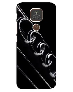 Чехол для Motorola MOTO E7 Plus с картинкой «Audi — абстрактные кольца»
