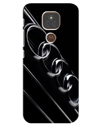 Чехол для Motorola MOTO E7 Plus с картинкой «Audi — абстрактные кольца»