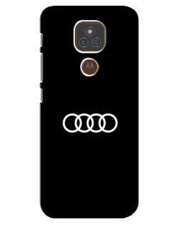 Чехол для Motorola MOTO E7 Plus с картинкой «Audi White Logo»