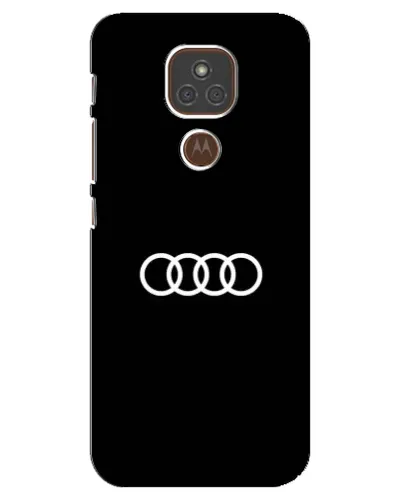Чехол для Motorola MOTO E7 Plus с картинкой «Audi White Logo»