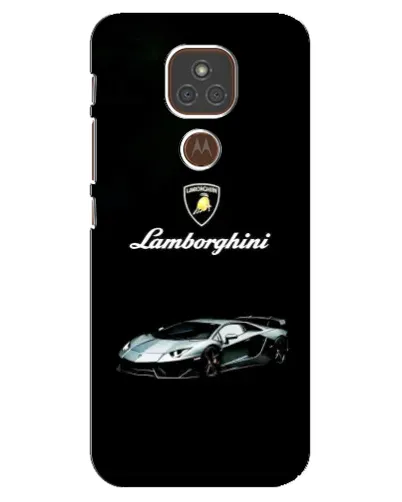 Чехол для Motorola MOTO E7 Plus с картинкой «Логотип Lamborghini классика»
