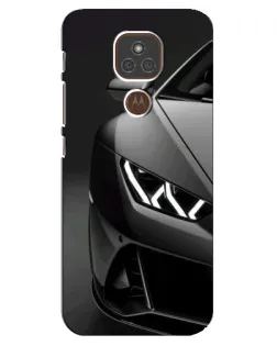 Чехол для Motorola MOTO E7 Plus с картинкой «Lamborghini фары детализация»