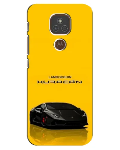 Чехол для Motorola MOTO E7 Plus с картинкой «Lamborghini Huracan черный»