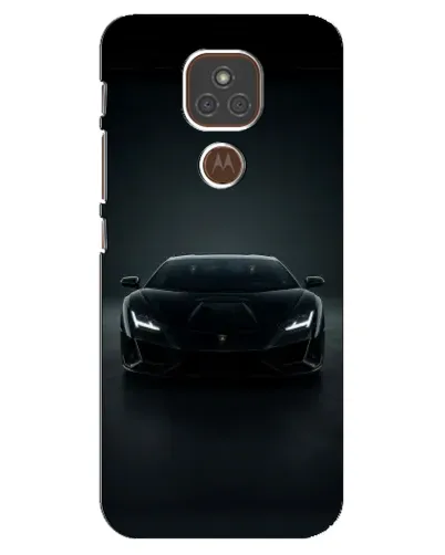 Чехол для Motorola MOTO E7 Plus с картинкой «Черный Lamborghini Aventador»