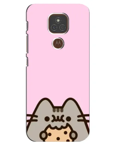 Чехол для Motorola MOTO E7 Plus с картинкой «Pusheen и печенье» Чехол для Motorola MOTO E7 Plus с картинкой «Pusheen и печенье»