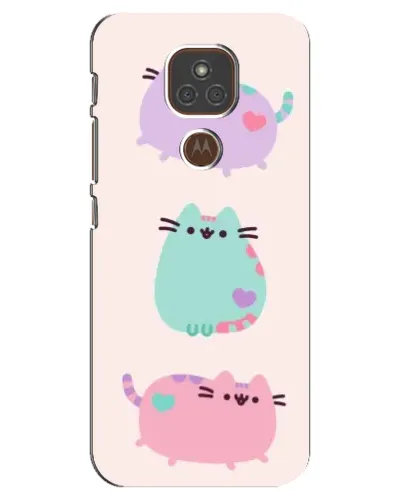Чехол для Motorola MOTO E7 Plus с картинкой «Pusheen трио» Чехол для Motorola MOTO E7 Plus с картинкой «Pusheen трио»