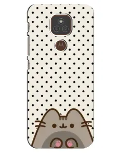 Чехол для Motorola MOTO E7 Plus с картинкой «Пушин в горошек»