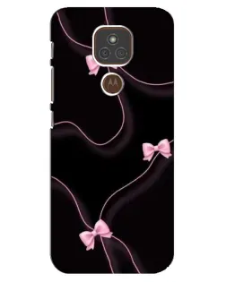 Чехол для Motorola MOTO E7 Plus с картинкой «Розовые ленты»