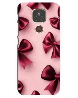 Чехол для Motorola MOTO E7 Plus с картинкой «Бордовый атлас»