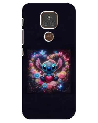 Чехол для Motorola MOTO E7 Plus с картинкой «Stitch в цветах» Чехол для Motorola MOTO E7 Plus с картинкой «Stitch в цветах»