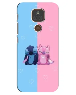 Чехол для Motorola MOTO E7 Plus с картинкой «Stitch и Angel Love» Чехол для Motorola MOTO E7 Plus с картинкой «Stitch и Angel Love»