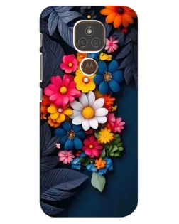 Чехол для Motorola MOTO E7 Plus с картинкой «Цветочная феерия»