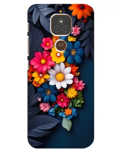 Чехол для Motorola MOTO E7 Plus с картинкой «Цветочная феерия»
