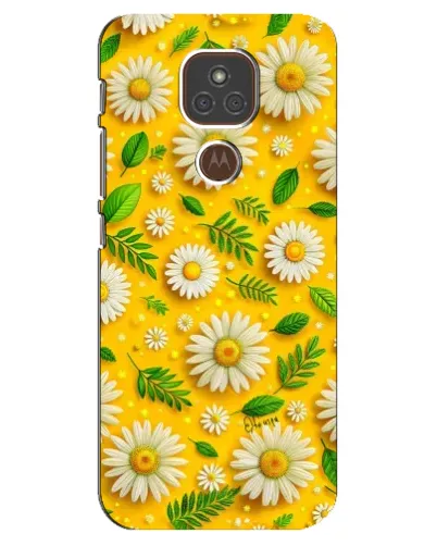 Чехол для Motorola MOTO E7 Plus с картинкой «Ромашковое солнце»