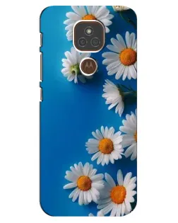 Чехол для Motorola MOTO E7 Plus с картинкой «Белоснежные маргаритки»