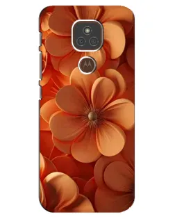 Чехол для Motorola MOTO E7 Plus с картинкой «Оранжевый макро цветок»