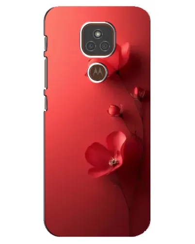 Чехол для Motorola MOTO E7 Plus с картинкой «Маковые соцветия»