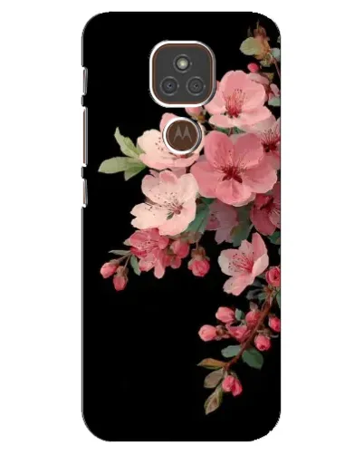 Чехол для Motorola MOTO E7 Plus с картинкой «Розовая ветка сакуры»