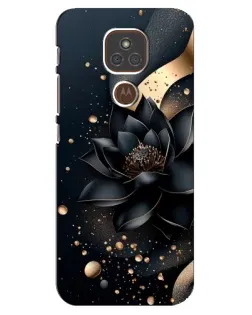 Чехол для Motorola MOTO E7 Plus с картинкой «Черный лотос»