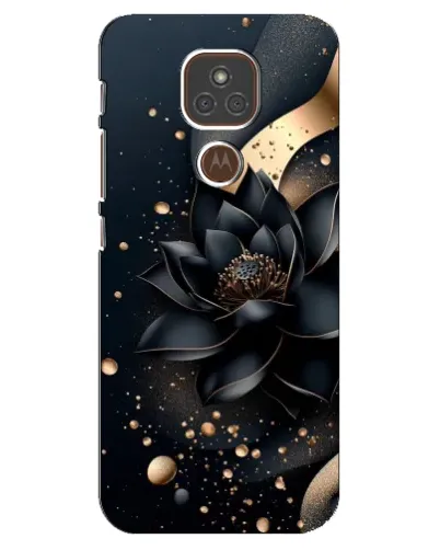 Чехол для Motorola MOTO E7 Plus с картинкой «Черный лотос»