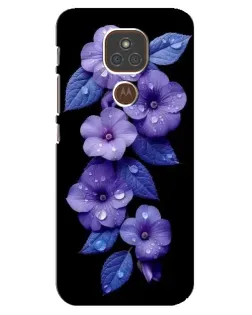 Чохол для Motorola MOTO E7 Plus з картинкою «Фіолетові квіти з росою» Чохол для Motorola MOTO E7 Plus з картинкою «Фіолетові квіти з росою»