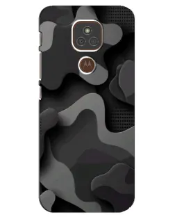 Чехол для Motorola MOTO E7 Plus с картинкой «Темный абстрактный камуфляж»