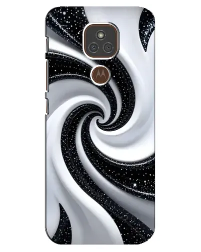 Чехол для Motorola MOTO E7 Plus с картинкой «Черно-белая спираль» Чехол для Motorola MOTO E7 Plus с картинкой «Черно-белая спираль»