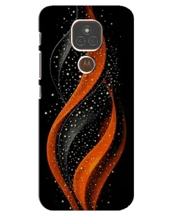 Чехол для Motorola MOTO E7 Plus с картинкой «Огненная звездная волна»