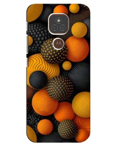 Чехол для Motorola MOTO E7 Plus с картинкой «Объемные оранжевые сферы» Чехол для Motorola MOTO E7 Plus с картинкой «Объемные оранжевые сферы»