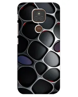 Чехол для Motorola MOTO E7 Plus с картинкой «Объемная темная решетка»