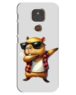 Чехол для Motorola MOTO E7 Plus с картинкой «Капибара рэпер даб» Чехол для Motorola MOTO E7 Plus с картинкой «Капибара рэпер даб»