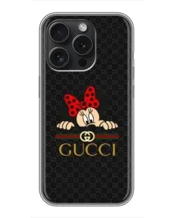 Чехол для Motorola Moto G (2026) с картинкой «Минни Маус Gucci — черный»