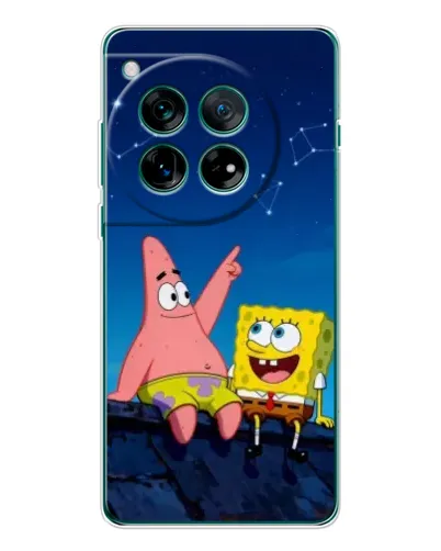 Чехол для Motorola Moto G Max с картинкой «Губка Боб и Патрик ночью»