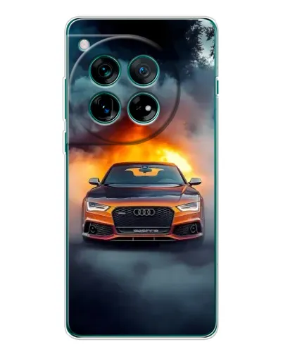 Чехол для Motorola Moto G Max с картинкой «Audi в огненном дыму»